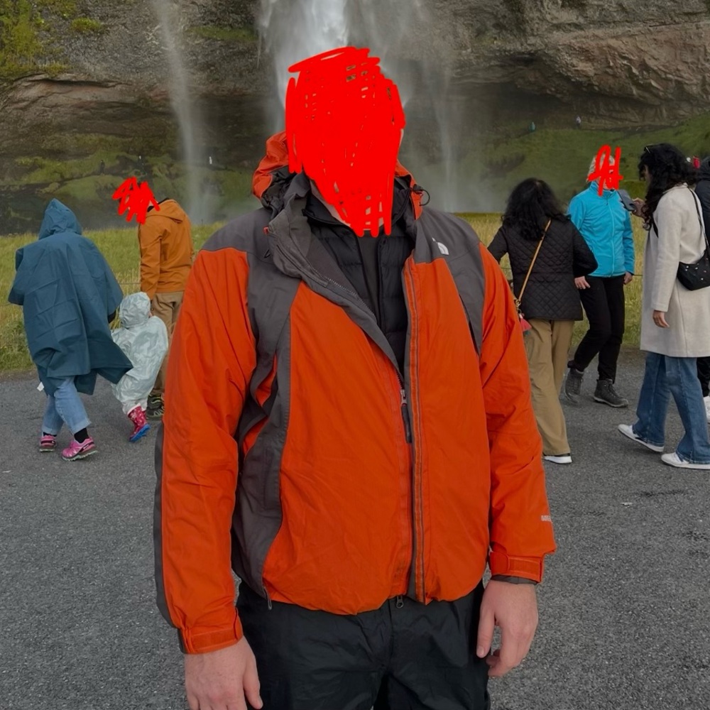 The North Face XL Orange and Gray Gore-Tex Waterproof Rain Jacket - Picture 6 of 6
